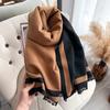 Новый Теплый Роскошный Кашемировый Шарф Женский Однотонный Модный Шаль и Накидки Женский Плед Фуляр Зимняя Пашмина Бандана Буфанда