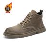 Модные Высококачественные Новые Мужские Ботинки Кожаные Ботинки Пустынные Мужские Зимние Модные Ботильоны Легкие Уличные Ботинки для Мужчин Зимние Повседневные Теплые