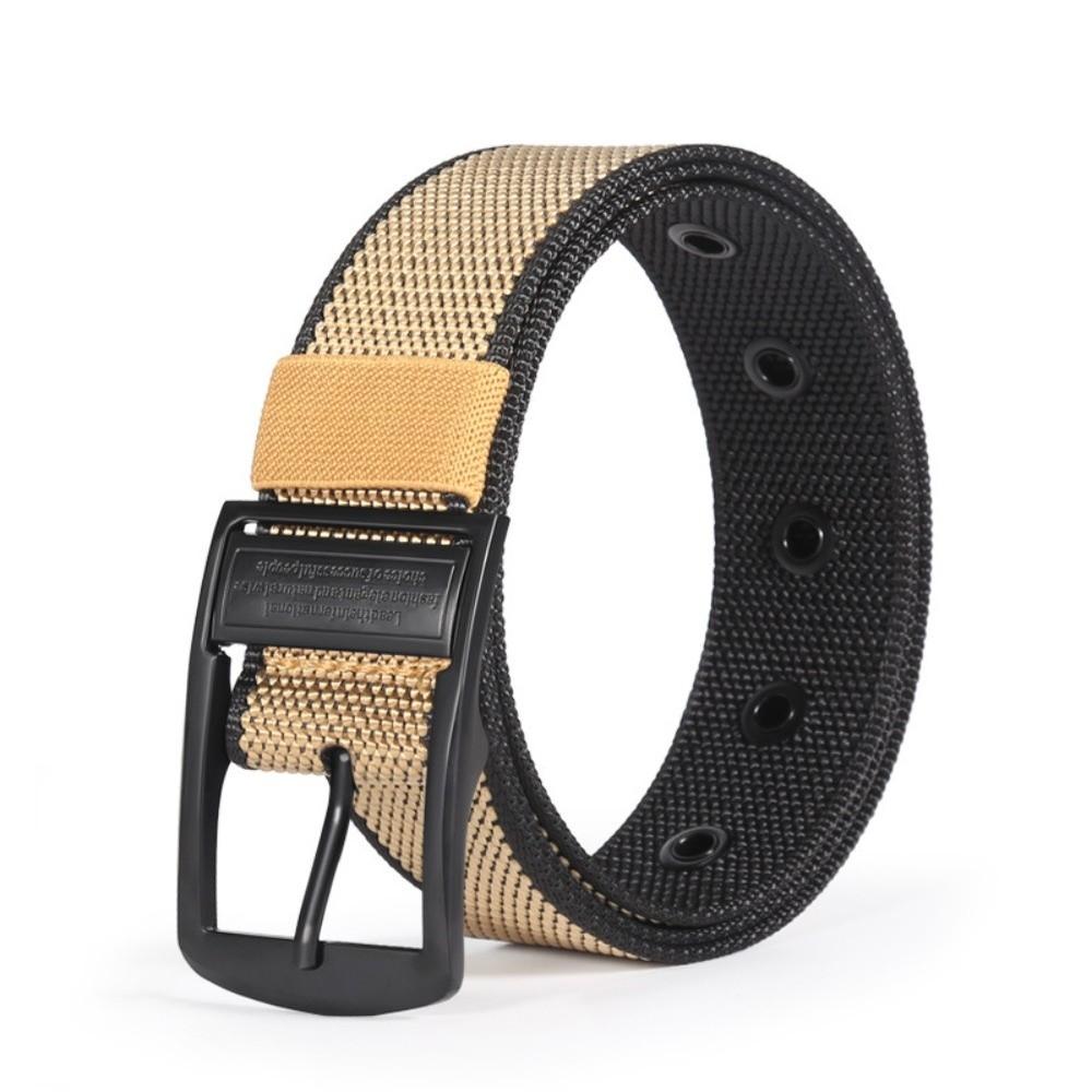 Alloy Pin-Buckle Pin Buckle Belt Unisex Imitation Nylon Weave Belt For Jeans Cargo Pants