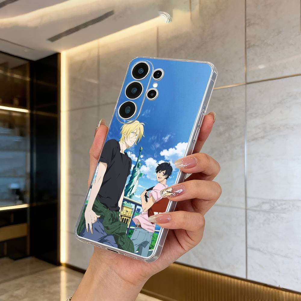 Прозрачный чехол для телефона B-BANANA- FISH для Samsung S25, S24, S21, S22, S23, S30, Ultra, S20, Plus, FE, Lite
