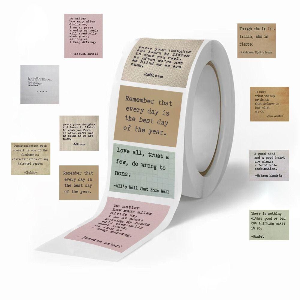 500 шт. с наклейкой Word Bookish, канцелярские наклейки для украшения, для школьников, учителей и детей