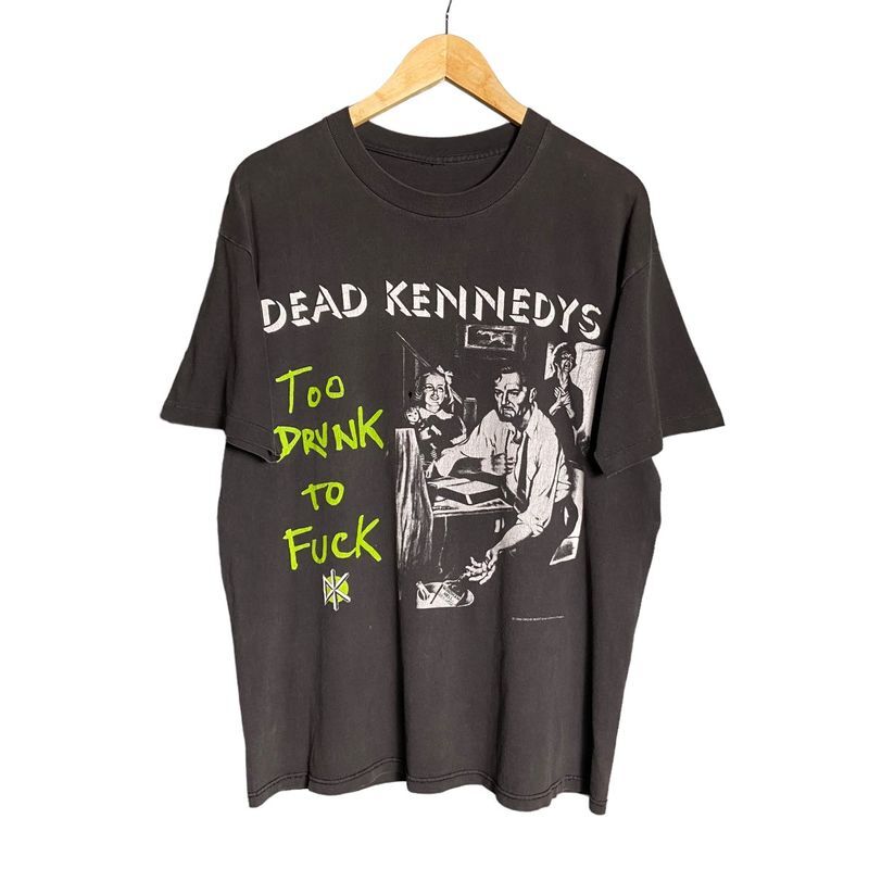 Vintage 90s Dead Kennedys Too Drunk To Fuk Unisex Band Tshirt Reprint KH13405