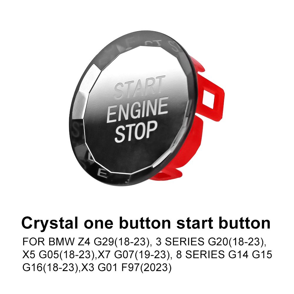 for BMW Z4 G29 G20 X5 G05 X7 G07 G14 G15 G16 X3 G01 F97 Crystal Car Engine Start Button Ignition Cover Stop Switch Accessories