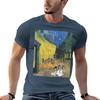 Café Terrace At Night By Van Gogh Tshirt Trendy Casual Short Sleeve Shirt