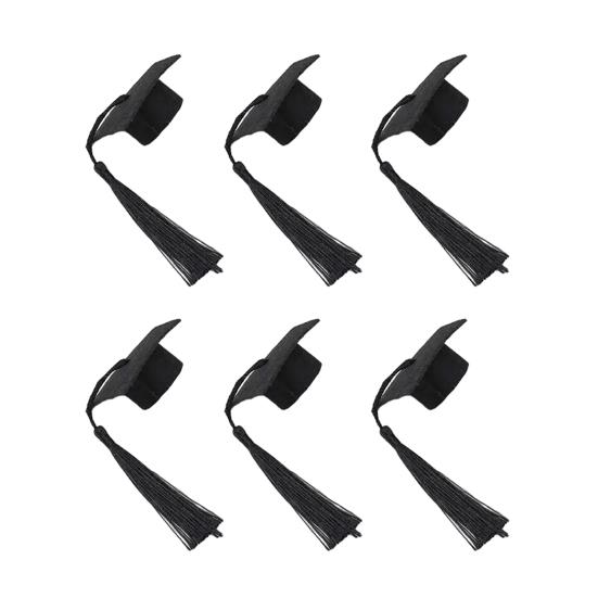 Мини-колпак выпускника из фетра с кисточкой Набор для DIY Декор вечеринки для бутылок, кексов, топперы для торта, аксессуары для винных бутылок, фотоаксессуары для церемонии вручения дипломов