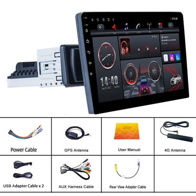 1Din 9-дюймовый 8-ядерный Android Car Radio 4G CarPlay GPS навигация Мультимедиа Видеоплеер Головное Устройство