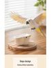 Ceramic Bird-Shaped Splash-Proof Parrot Feeding Bowl for Budgies & Cockatiels