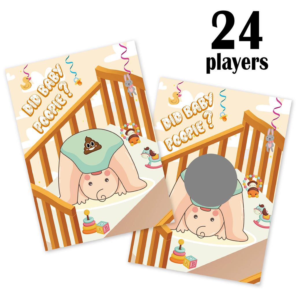 Unique and Entertaining Baby Shower Activity 24 Scratch Off Lottery Tickets for Party Hearty Baby Shower Games
