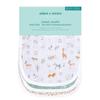 Aden anais essentials Слюнявчик на кнопках Сафари с жирафами Один размер Хлопок 23 x 32 см Можно стирать в машине Подарок на выписку из роддома BBADAEESNC30026 + 3 шт. 100%