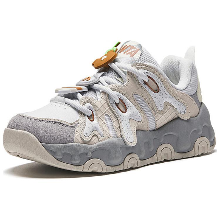 Anta Milkshake Fashion Удобные износостойкие нескользящие низкие повседневные туфли женские кроссовки светло-серые 122448859-3