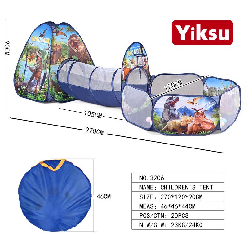 Игровой набор «Юрта 3-в-1» для детей, палатка и туннель для использования в помещении/на улице