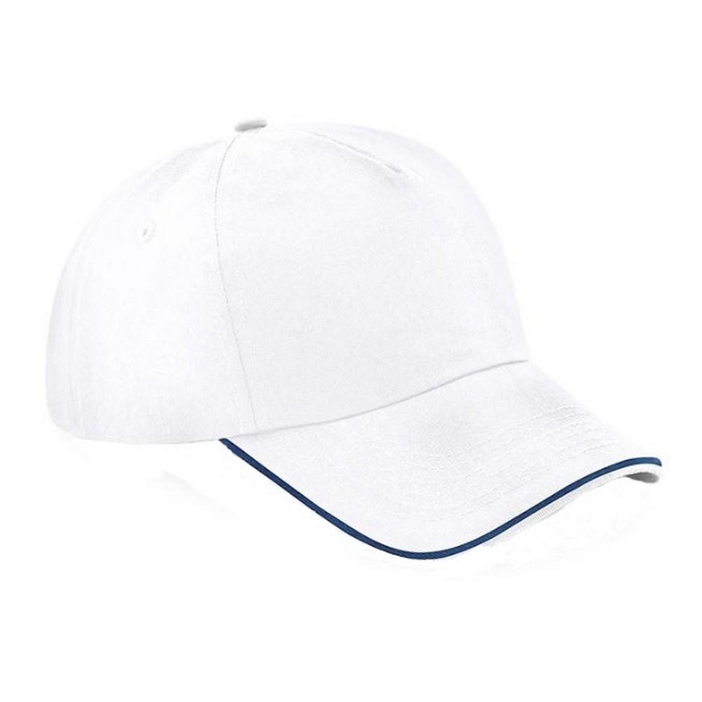 Beechfield Adults Unisex Authentic 5 Panel Piped Peak Cap