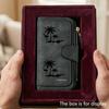 Flamingo Palm Tree Men's Large Capacity Wallet with Business Card Slot and Cash Pocket, Suitable for Formal Occasions and Office Use, Ideal Gift for
