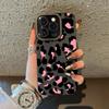 Модный розовый леопардовый чехол для телефона для iPhone 17 16 15 14 13 12 11 17 Pro Max Air X XR XS Max 16E Plus Ударопрочный мягкий чехол