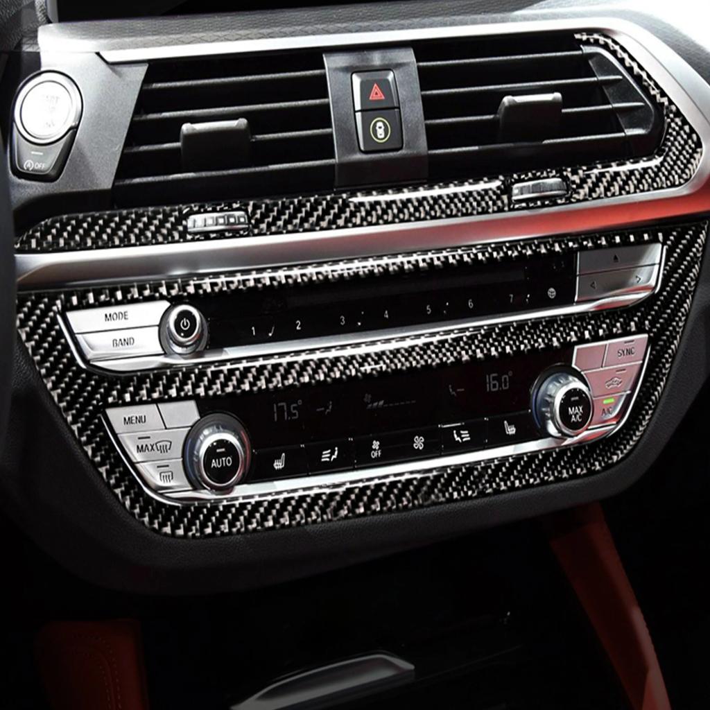 Car Air Outlet CD Conditioning Control Panel Decoration Trim Decal for BMW G01 G02 G08 2018- X3 X4 Series Accessories