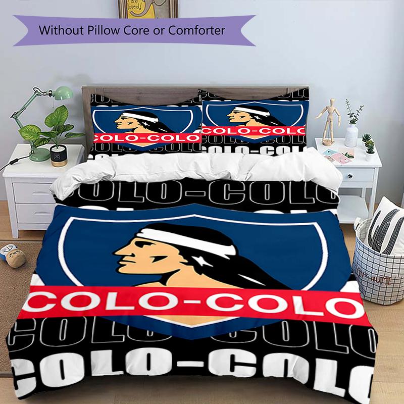 3pcs Football Team (34) Design Cover Set - HD Printed Bedding with 1 Cover and 2 Pillowcases - Perfect for Home and Dorm Decor
