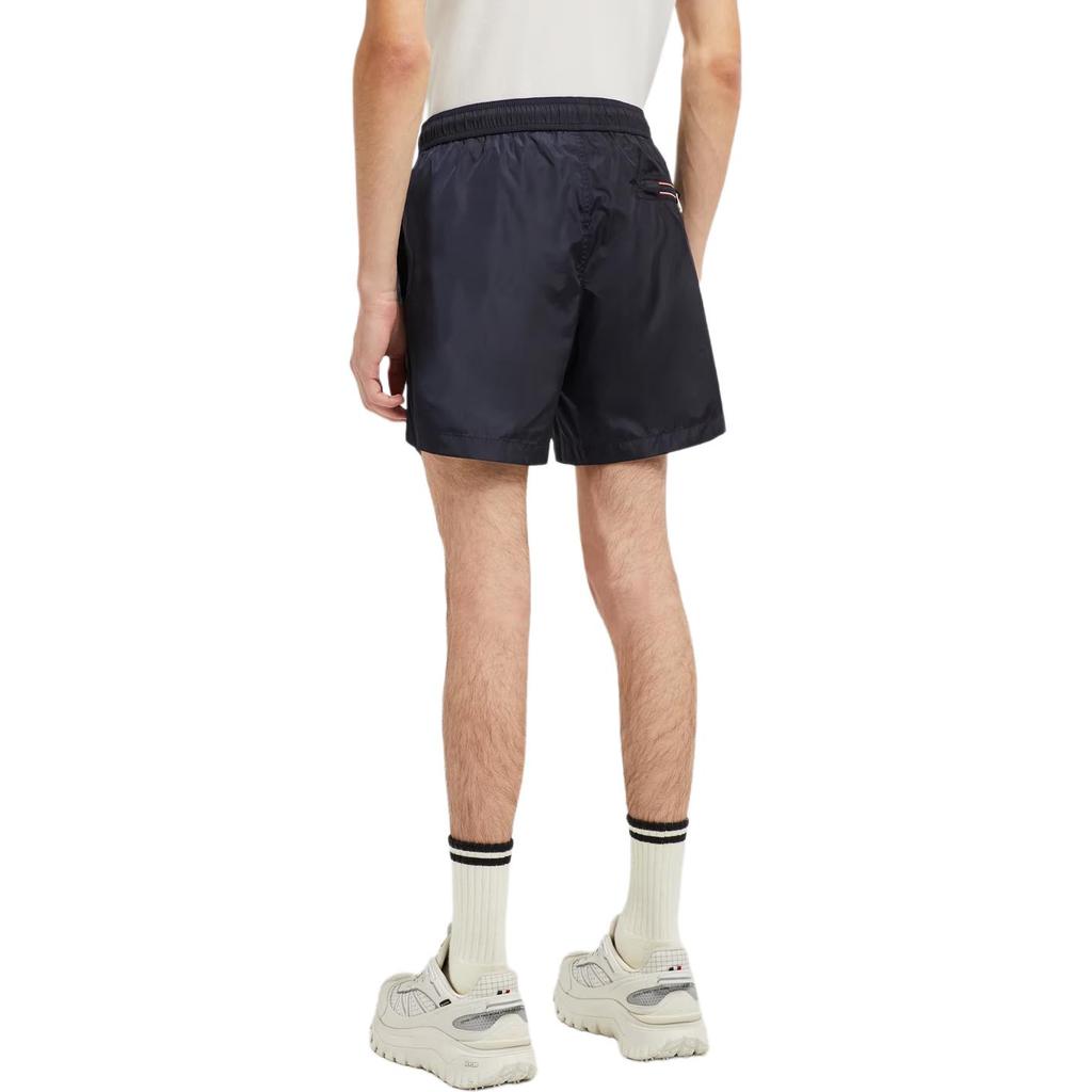 Moncler Fiber Drawstring Loose Swimming Casual Shorts Men shorts Dark-Blue 2C7080053326743