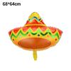 Mexican Carnival Flag Burrito Pitana Aluminum Balloon Cactus Avocado Carnival Party Balloon