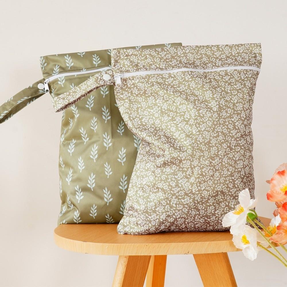 2pcs Reusable Printed Wet Dry Bag Waterproof Laundry Organizer Pouch for Yoga Gym