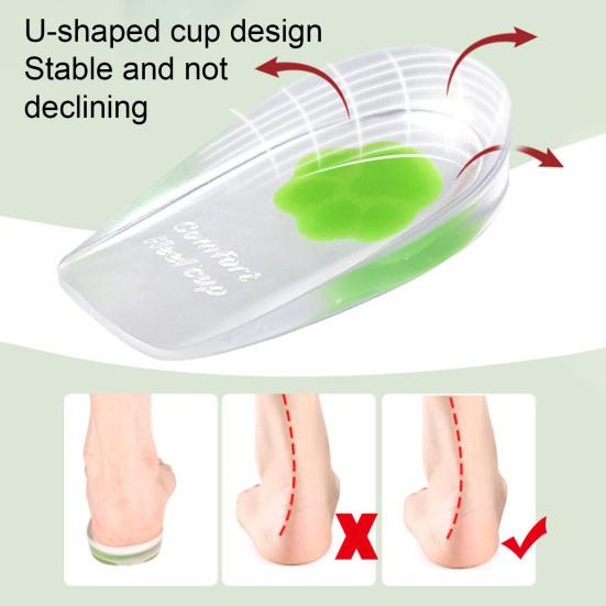 1 пара гелевых подпяточников, очень мягкие, износостойкие, амортизирующие, удобные клиновидные вставки для обуви, гелевые чашечки для пяток