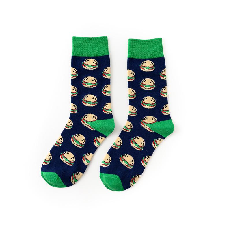 Women Socks Japanese Cotton Colorful Cartoon Cute Funny Sushi Hamburger Egg Avocado Socks for Girl