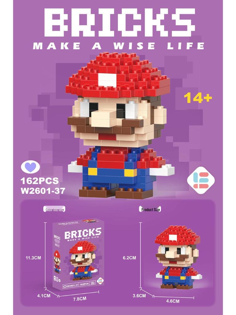 Совместимые с Lego микро строительные блоки мультяшные фигурки - детские развивающие настольные игрушки