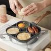4 Hole Omelet Pan Thickened Nonstick Egg Omelette Grilled Steak Cooking Pan Hamburger Bread Breakfast Maker Induction Cookware