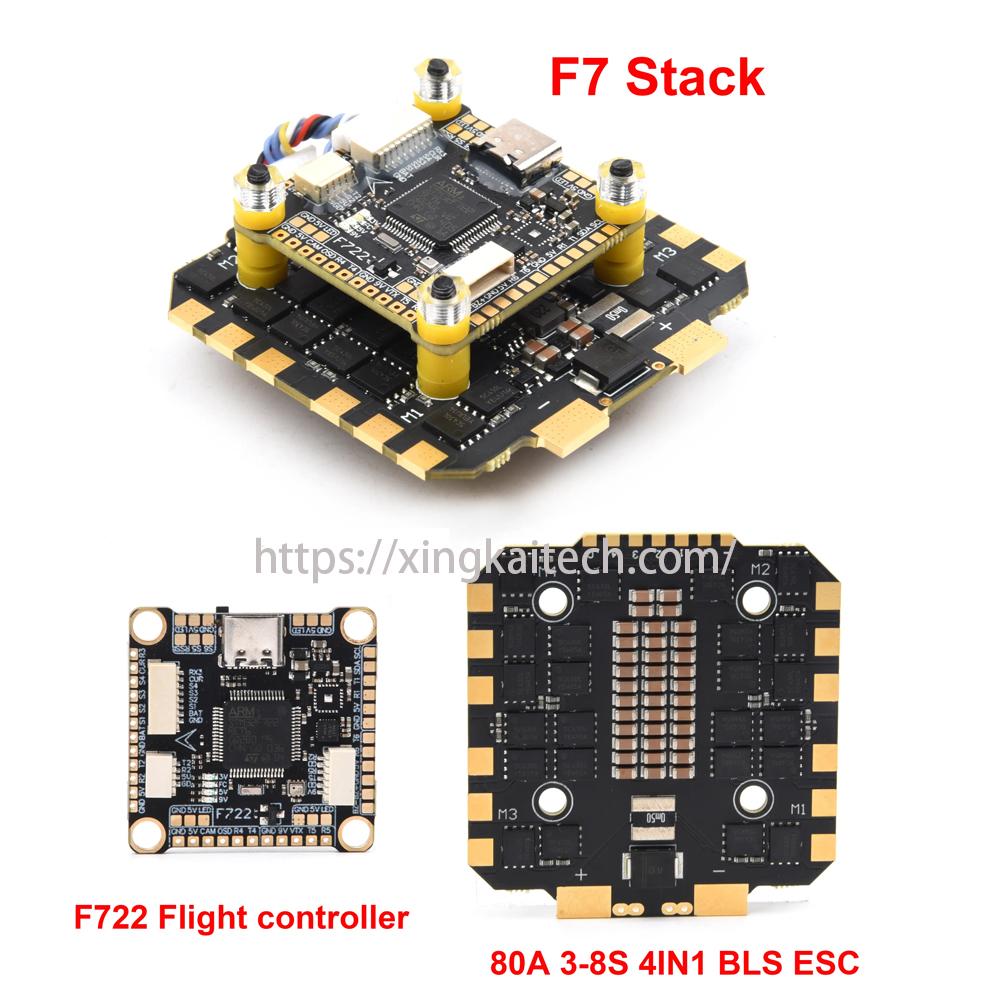 Полетный контроллер F722 F405 NOXE FC 3-6S 80A BLHeli32 STM32 TYPE-C Для ELRS TBS FPV Дрона 20X20ММ