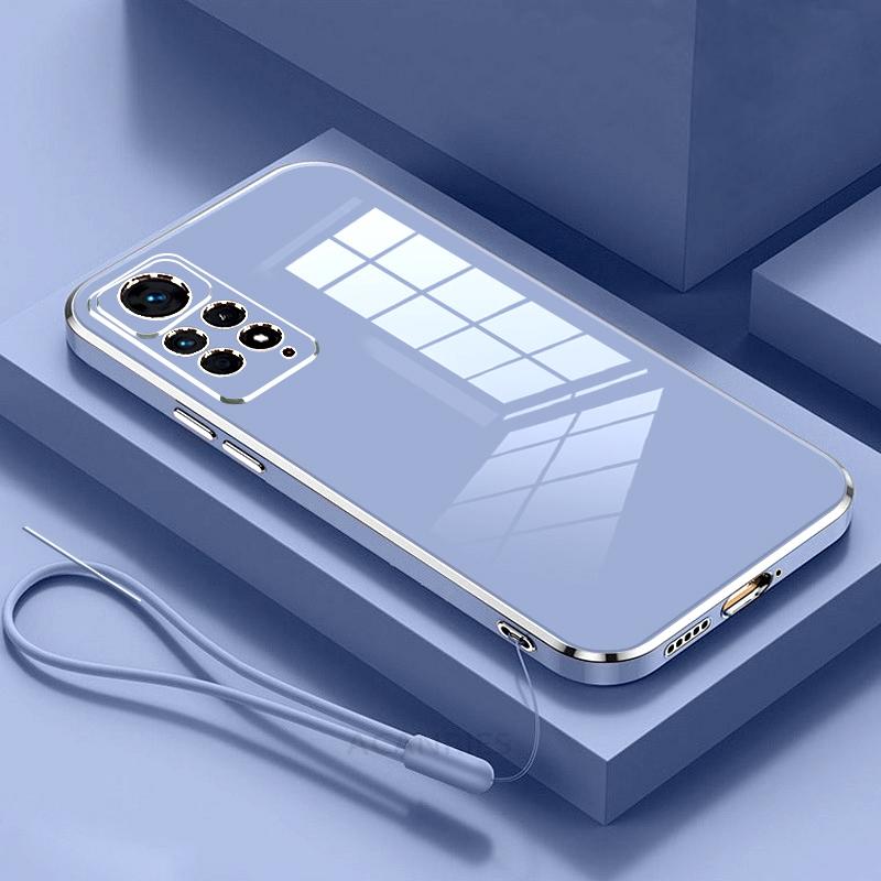 Note11s роскошный чехол-ремешок из силикона для Xiaomi Redmi Note 11s 4g 11 Pro 11pro Plus 5g 10 10s 9 9s 8 8t 7 мягкий чехол