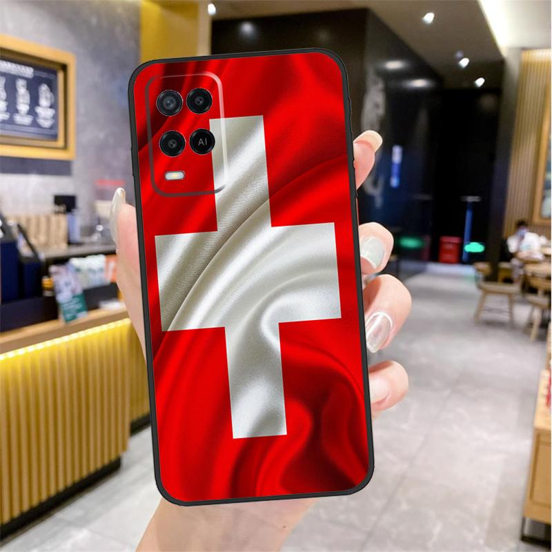 Швейцария Швейцарский флаг Чехол для Oppo A5 Pro A15 A17 A57 A77 A60 A80 A40 A18 A38 A58 A78 A98 A96 A76 A16 A94 A74 A54