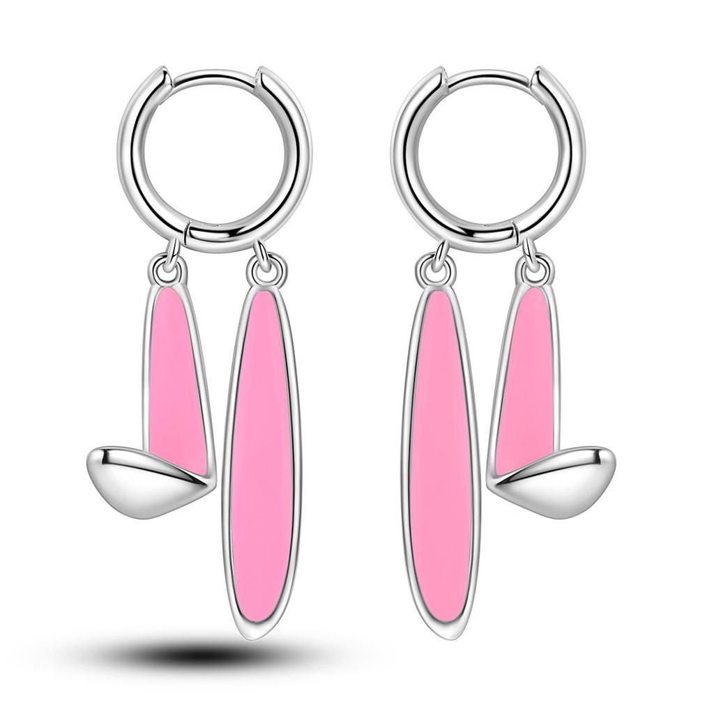 Copper Plated Hoop Earring For Woman Cat Dog Perfume Flower Pendientes Jewelry