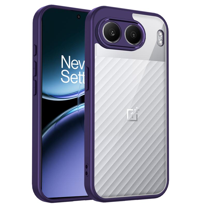 OnePlus Nord 4 5G CPH2663 Case Shockproof Silicone TPU Bumper with Clear Back Hard Cover Phone Case for OnePlus Nord 4 Nord4 5G