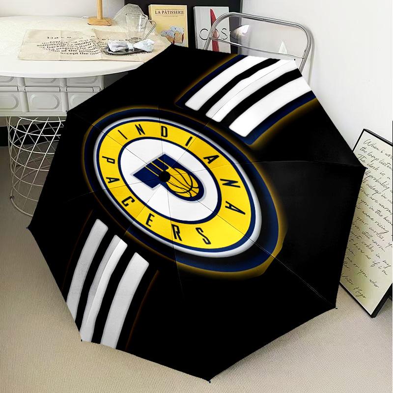 Pacers Basketball Team Umbrella Folding umbrella, automatic umbrella 8-Frame for Travel, camping Use Gift for Halloween Christmas