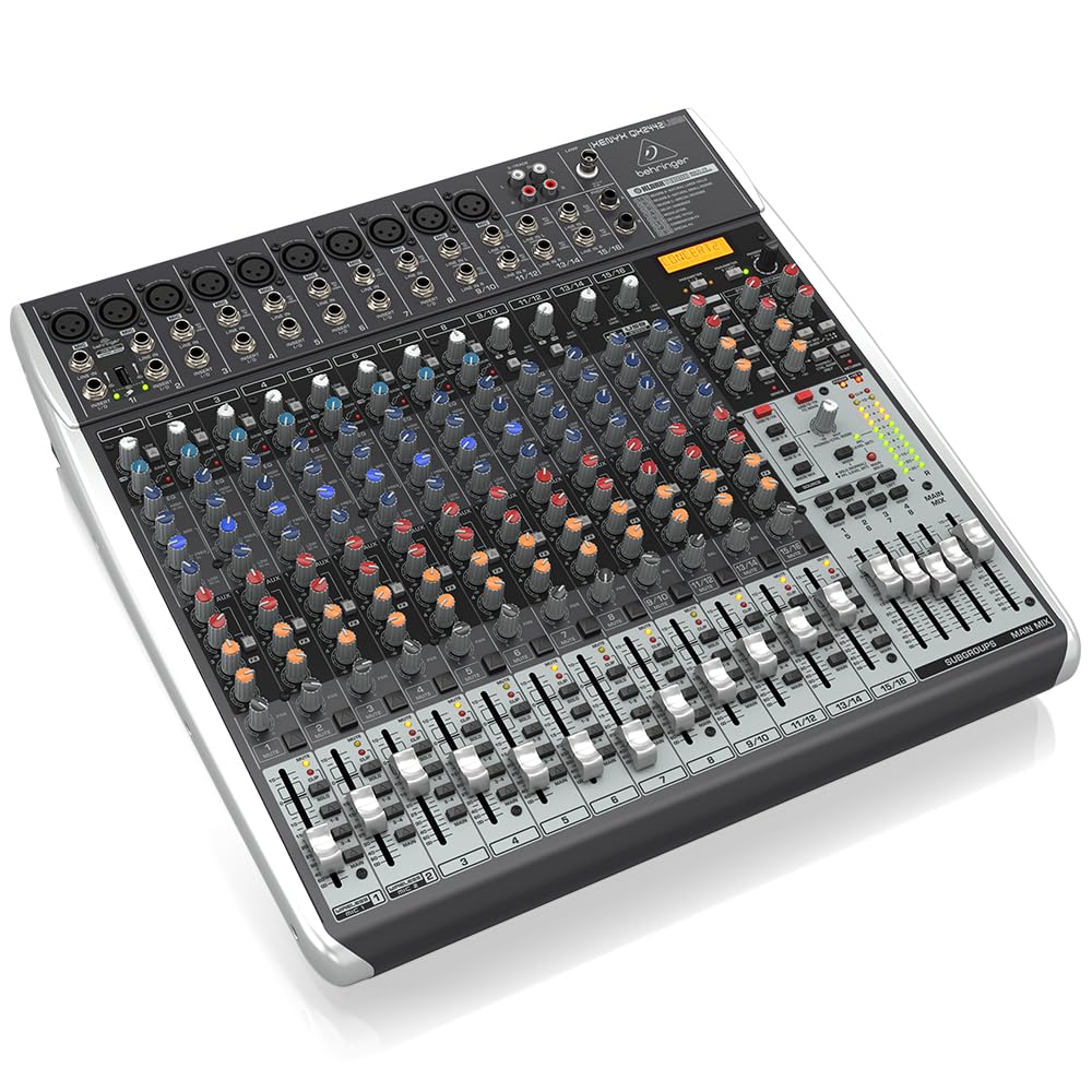 Behringer Аналоговый микшер 24 канала 4 шины 1 регулятор Аудиоинтерфейс XENYX QX2442USB Компрессор/Эффект/USB