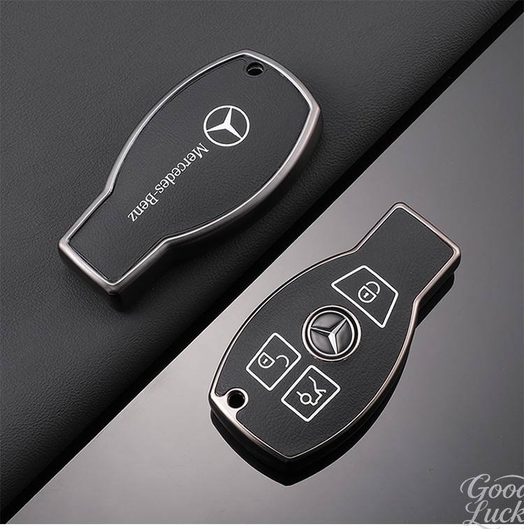 YDC4 Car Zinc Alloy Key Case Shell Buckle Car Key Cover For Mercedes Benz A C E S G Class GLC CLE CLA GLB GLS W177 Auto Accessory