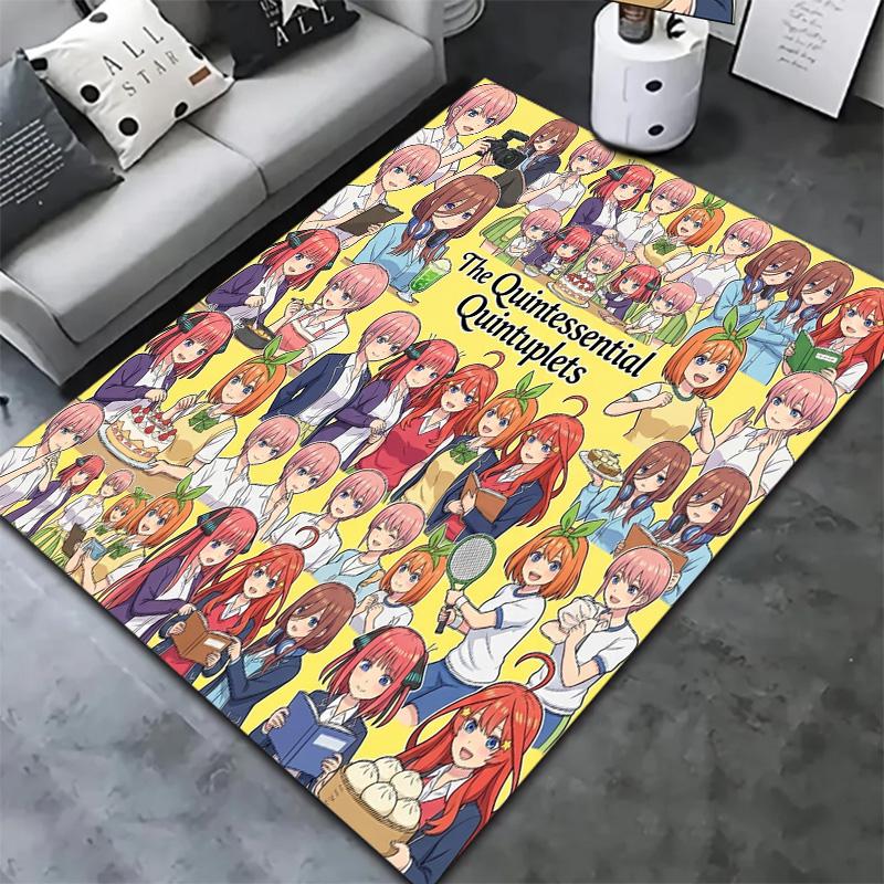 The Quintessential Quintuplets Carpet Rug For Living Room Bedroom Home Sofa Decoration Kids Play Nonslip Floor Mat
