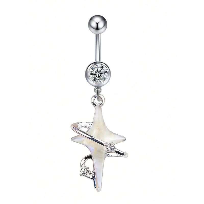 Crystal Steel Belly Button Sexy Navel Piercing Navel Women Dangling Body Navel Jewelry Belly Button Rings Charm