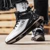 Aj высокие баскетбольные спортивные кроссовки мужские осенне-зимние новые кожаные бархатные хлопковые туфли с увеличением роста повседневные папины модные туфли