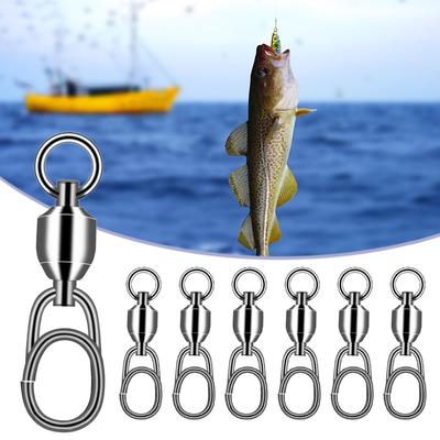Tools Jig Rolling Swivel 8-shape Ring Hooked Snap Fishhook Swivel Lure Connector Oval Split Rings