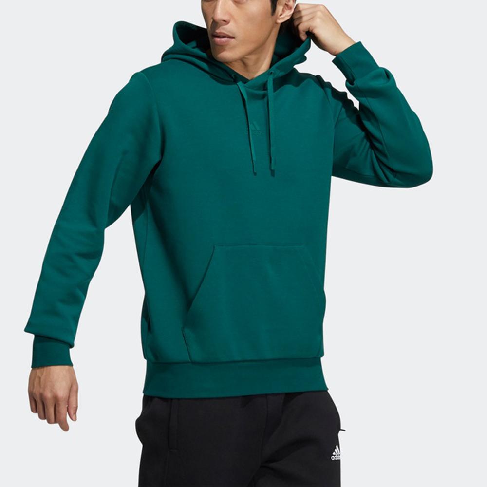 adidas Мужская спортивная толстовка с логотипом на спине, зеленая H39273