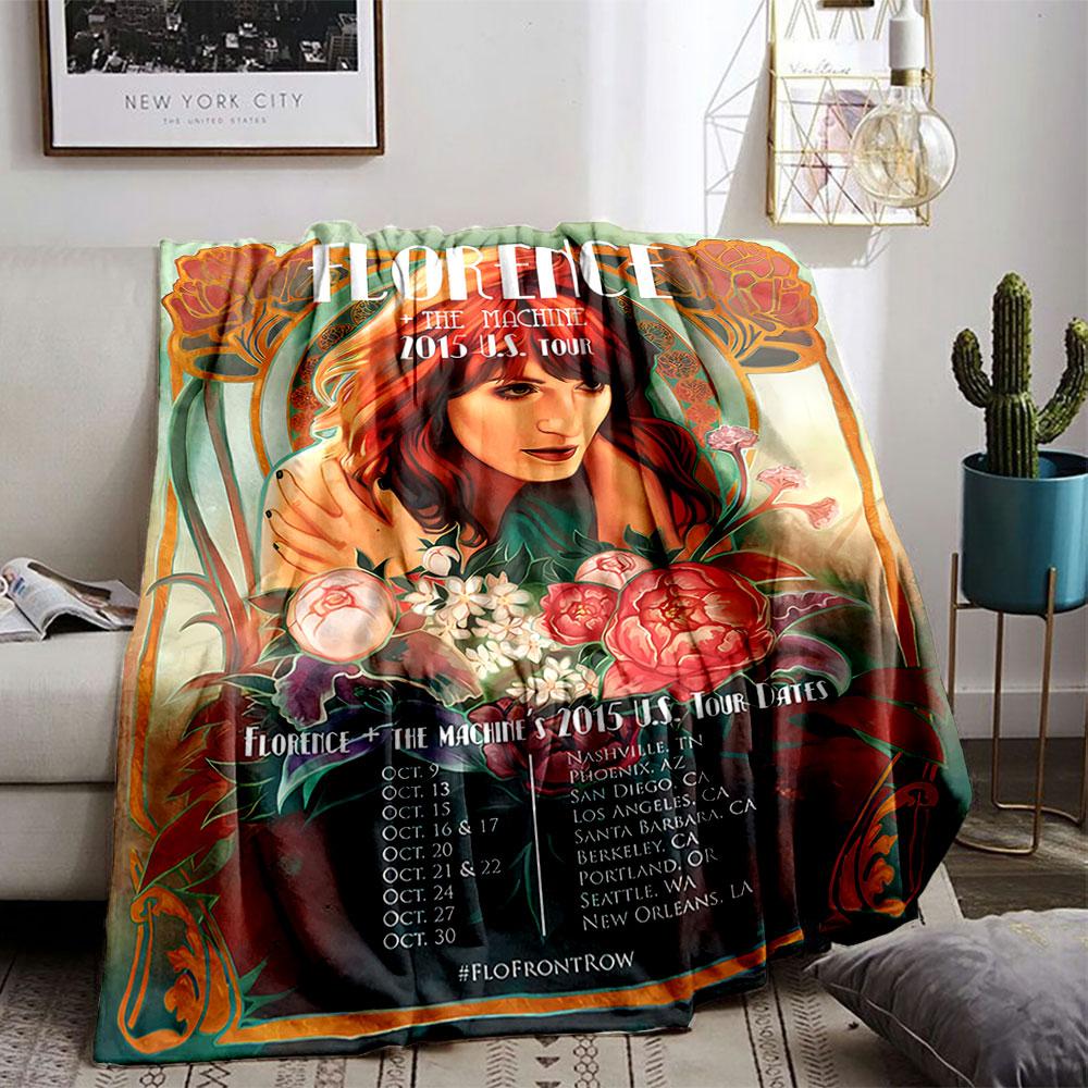 Florence 2015 Tour Poster Blanket for all seasons blanket lunch break throw gift