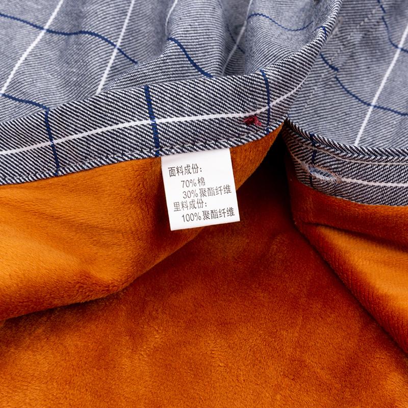 Теплая рубашка Зимняя мужская флисовая классическая клетчатая рубашка с длинным рукавом Комфортная приталенная повседневная деловая плюшевая бархатная утолщенная рубашка-платье