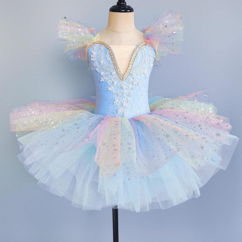 Белое балетное платье-пачка с блестками для малышей, танцевальные костюмы для девочек, детские балетные пачки, наряды для детей, одежда для бальных танцев