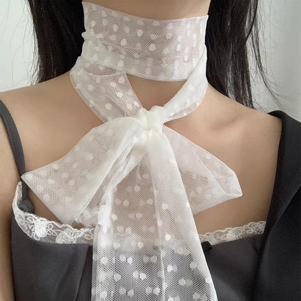 Triangular Scarves with Versatile Lace, Lace, Tassel Scarves, Thin Decorative Styles, Fashionable Shawls for Women