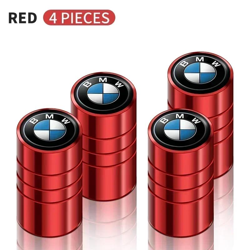 BXQ1 4pcs Car Badges Wheel Tire Valve Stem Caps Covers For BMW M Performance E90 E91 E92 E93 M3 F10 F07 M5 E63 E64 Car Accessories