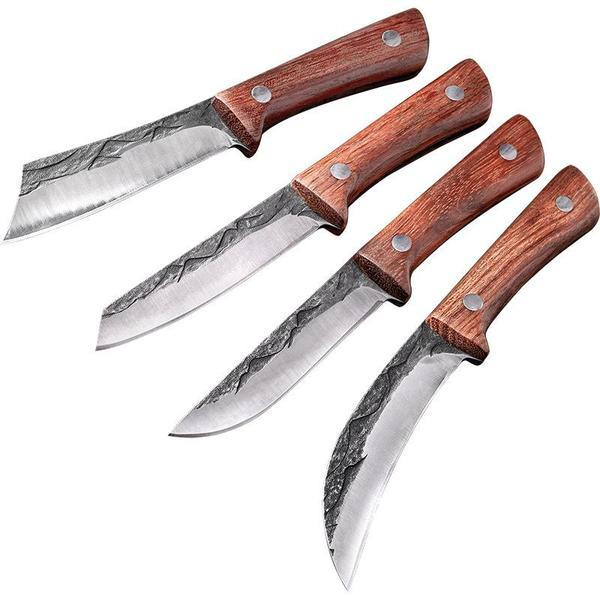Stainless Steel Meat Cleaver Forged Boning Knife Butcher Knife Chef Knife with Sheath
