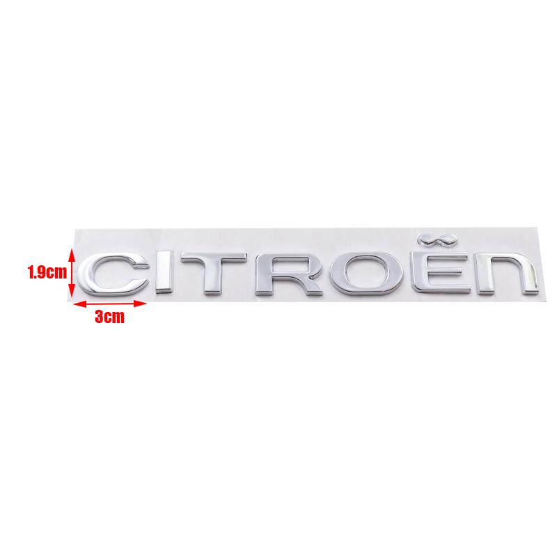 1pcs 3D metal Citroen Car Rear Letter Rear Bumper tail door trunk sticker car rear Emblem sticker styling Accessories