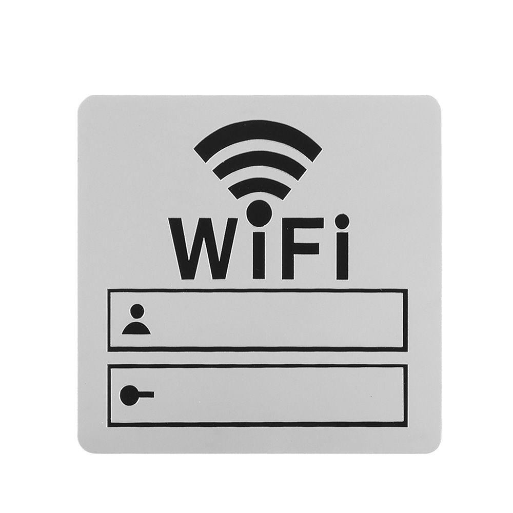 Self Adhesive WIFI Sign 3D Handwriting Account and Password Wifi Notice Board Wall Sticker