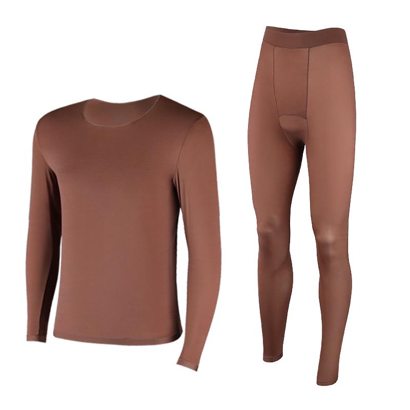 Мужской осенне-зимний набор для красоты кожи: Теплое нижнее белье с гиалуроновой кислотой, ультратонкое, невидимое, антистатическое базовое белье, одежда, питающая кожу.