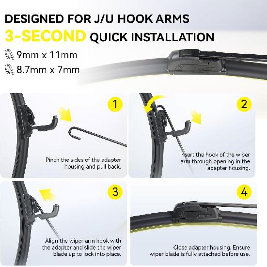 Дворники DOGTAIL 22 дюйма для Ford F150 2009-2025 F250 2009-2025 Ford Expedition 2007-2025, Всесезонная автомобильная замена Scrubblade Передние